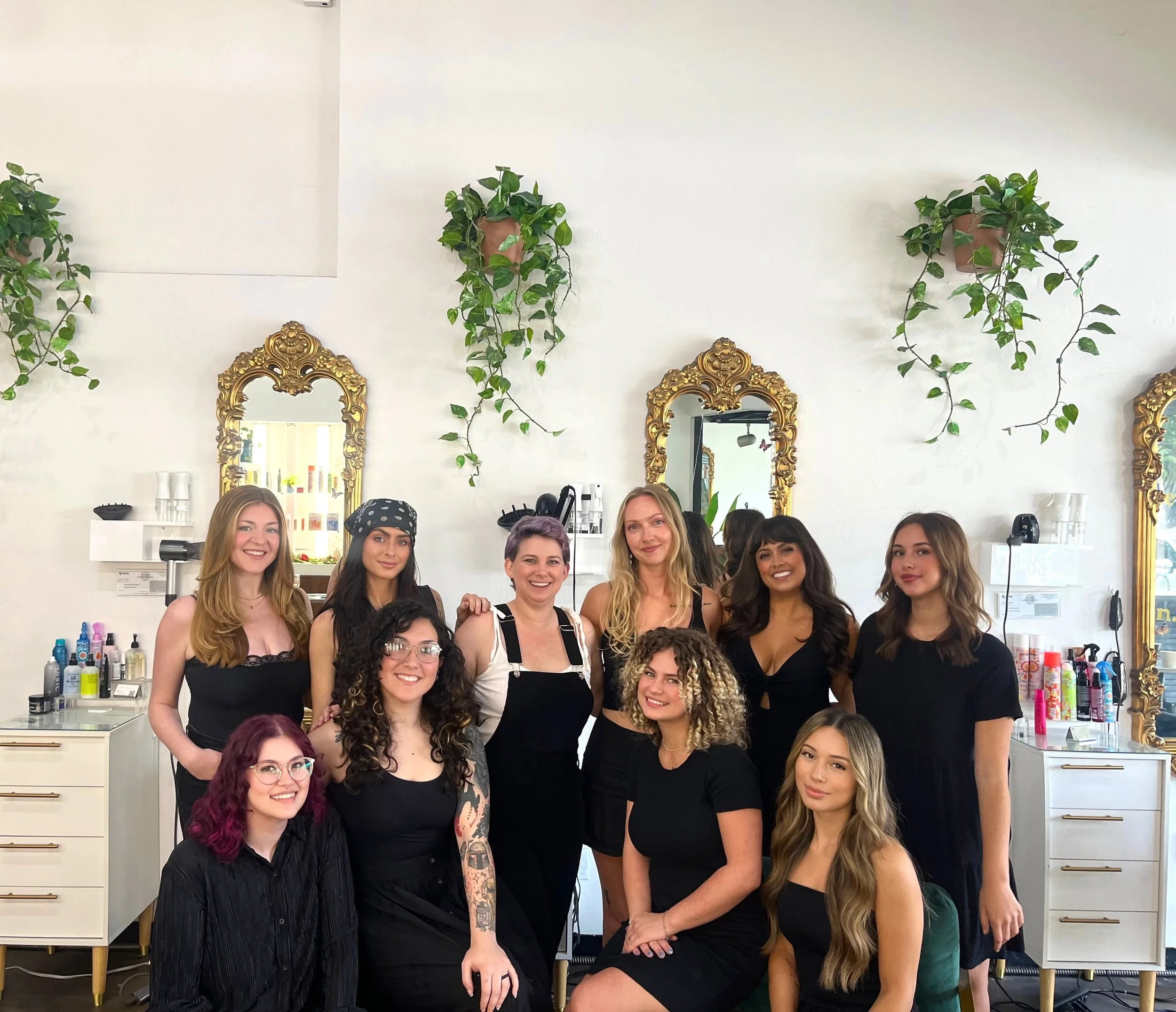 The PaperDoll Salon team together in their Pacific Beach salon